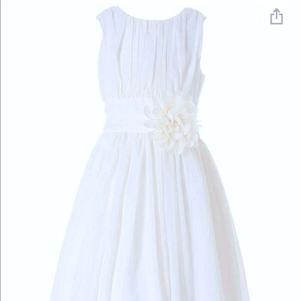 Ivory Cream Formal Girls Dress